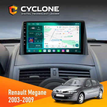 Штатная магнитола Renault Megane II 2003-2009 Cyclone C9-013 4x64 DSP 4G