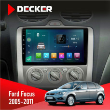 Штатная магнитола Ford Focus 2 2005-2011 Decker D9003 6x128, DSP, 4G, 2k