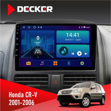 Штатная магнитола Honda CR-V 2001-2006 Decker D9001 4x64, DSP