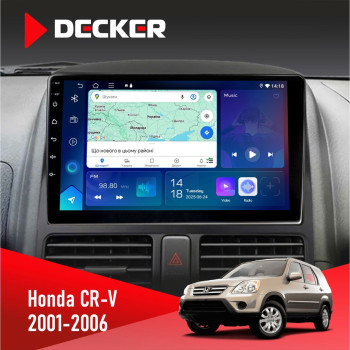 Штатна магнітола Honda CR-V 2001-2006 Decker D9-007 4x64 DSP 360 4G Штатна магнітола Honda CR-V 2001-2006 Decker D9-007 4x64 DSP 360 4G
