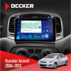 Штатная магнитола Hyundai Accent 2006-2012 Decker D9-007 4x64 DSP 360 4G