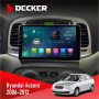 Штатная магнитола Hyundai Accent 2006-2012 Decker D9003 6x128, DSP, 4G, 2k