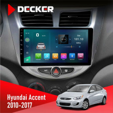 Штатная магнитола Hyundai Accent 2010-2017 Decker D9003 6x128, DSP, 4G, 2k