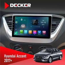 Штатная магнитола Hyundai Accent 2017+ Decker D9003 6x128, DSP, 4G, 2k