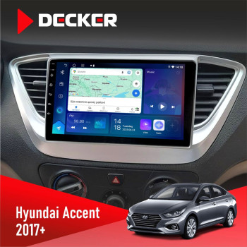 Штатна магнітола Hyundai Accent 2017+ Decker D9-007 4x64 DSP 360 4G Штатна магнітола Hyundai Accent 2017+ Decker D9-007 4x64 DSP 360 4G