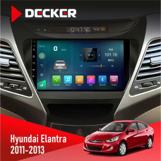 Штатная магнитола Hyundai Elantra 2011-2013 Decker D9003 6x128, DSP, 4G, 2k