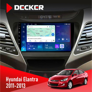 Штатна магнітола Hyundai Elantra 2011-2013 Decker D9-007 4x64 DSP 360 4G Штатна магнітола Hyundai Elantra 2011-2013 Decker D9-007 4x64 DSP 360 4G