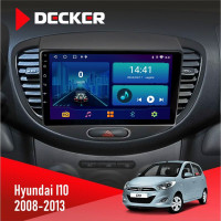 Штатная магнитола Hyundai I10 2008-2013 Decker D9002 6x128, DSP, 360