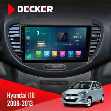 Штатная магнитола Hyundai I10 2008-2013 Decker D9003 6x128, DSP, 4G, 2k