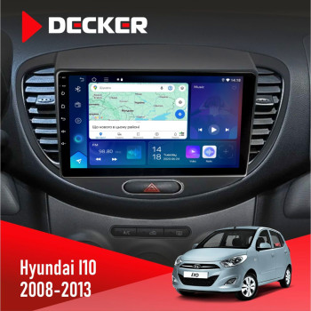 Штатна магнітола Hyundai I10 2008-2013 Decker D9-007 4x64 DSP 360 4G Штатна магнітола Hyundai I10 2008-2013 Decker D9-007 4x64 DSP 360 4G