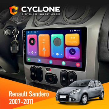 Штатная магнитола Renault Sandero 2007-2011 Cyclone C9CPL 2x32
