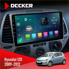 Штатная магнитола Hyundai I20 2009-2012 Decker D9003 6x128, DSP, 4G, 2k