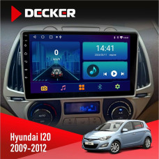 Штатная магнитола Hyundai I20 2009-2012 Climate Decker D9002 6x128, DSP, 360