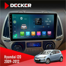 Штатная магнитола Hyundai I20 2009-2012 Climate Decker D9003 6x128, DSP, 4G, 2k