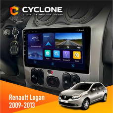  Штатна магнітола Renault Logan 2009-2013 Cyclone C9006 4x64, DSP, DVR