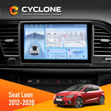 Штатная магнитола Seat Leon 2012-2020 Cyclone C9009 4x64, DSP, 4G, 2k