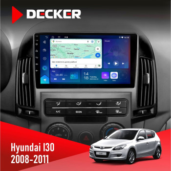 Штатна магнітола Hyundai i30 (FD) 2008-2011 Decker D9-007 4x64 DSP 360 4G Штатна магнітола Hyundai i30 (FD) 2008-2011 Decker D9-007 4x64 DSP 360 4G