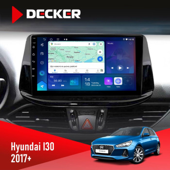 Штатна магнітола Hyundai i30 2017+ Decker D9-007 4x64 DSP 360 4G Штатна магнітола Hyundai i30 2017+ Decker D9-007 4x64 DSP 360 4G