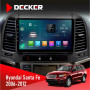 Штатная магнитола Hyundai Santa Fe 2006-2012 Decker D9003 6x128, DSP, 4G, 2k