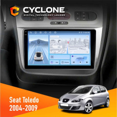 Штатная магнитола Seat Toledo 2004-2009 Cyclone C9009 4x64, DSP, 4G, 2k