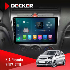 Штатная магнитола KIA Picanto 2007-2011 Decker D9003 6x128, DSP, 4G, 2k