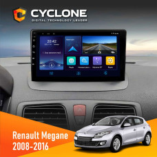 Штатная магнитола Renault Megane III 2008-2016 CAN Cyclone C9006 4x64, DSP, DVR