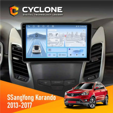 Штатная магнитола SsangYong Korando 2013-2017 Cyclone C9009 4x64, DSP, 4G, 2k
