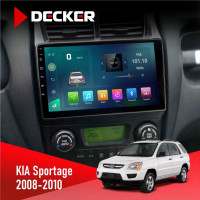 Штатная магнитола KIA Sportage 2008-2010 climate Decker D9003 6x128, DSP, 4G, 2k
