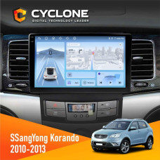 Штатная магнитола SsangYong Korando, Actyon 2010-2013 Cyclone C9009 4x64, DSP, 4G, 2k
