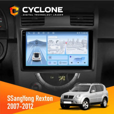 Штатная магнитола SsangYong Rexton 2007-2012 Cyclone C9009 4x64, DSP, 4G, 2k
