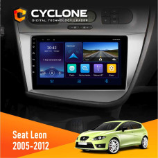  Штатна магнітола Seat Leon 2005-2015 Cyclone C9006 4x64, DSP, DVR