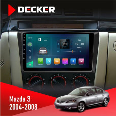 Штатна магнітола Mazda 3 2004-2008 Decker D9003 6x128, DSP, 4G, 2k