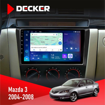 Штатна магнітола Mazda 3 2004-2008 Decker D9-007 4x64 DSP 360 4G