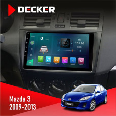 Штатна магнітола Mazda 3 2009-2013 Decker D9003 6x128, DSP, 4G, 2k