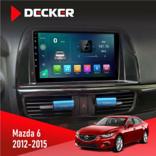 Штатна магнітола Mazda 6 2012-2015 Decker D9003 6x128, DSP, 4G, 2k
