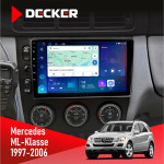 Штатная магнитола Mercedes-Benz ML-Class (W163) 1997-2006 Decker D9-007 4x64 DSP 360 4G
