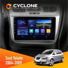  Штатна магнітола Seat Toledo 2004-2009 Cyclone C9006 4x64, DSP, DVR