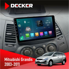 Штатна магнітола Mitsubishi Grandis 2003-2011 Decker D9003 6x128, DSP, 4G, 2k