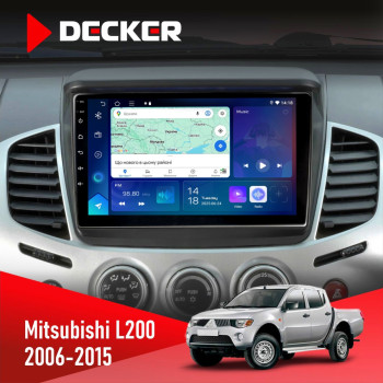 Штатна магнітола Mitsubishi L200 2006-2015 Decker D9-007 4x64 DSP 360 4G