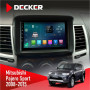 Штатная магнитола Mitsubishi Pajero Sport 2008-2015 Decker D9003 6x128, DSP, 4G, 2k