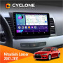 Штатна магнітола Mitsubishi Lancer X 2007-2017 AMP Rockford Cyclone C10002 2x32, 4G, 2k