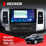 Штатная магнитола Mitsubishi Outlander XL 2006-2012 Decker D9-007 4x64 DSP 360 4G