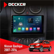 Штатна магнітола Nissan Qashqai 2007-2014 360 Cam Decker D9003 6x128, DSP, 4G, 2k