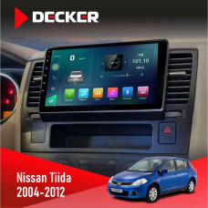 Штатна магнітола Nissan Tiida 2004-2012 Decker D9003 6x128, DSP, 4G, 2k