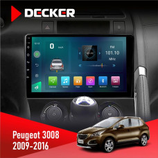 Штатна магнітола Peugeot (3008) 2009-2016 Decker D9003 6x128, DSP, 4G, 2k