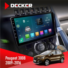 Штатная магнитола Peugeot (3008) 2009-2016 Climate Decker D9003 6x128, DSP, 4G, 2k