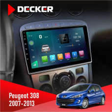 Штатная магнитола Peugeot 308 2007-2013 Silver Decker D9003 6x128, DSP, 4G, 2k