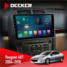 Штатная магнитола Peugeot 407 2004-2010 Decker D9003 6x128, DSP, 4G, 2k