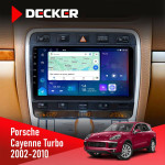 Штатная магнитола Porsche Cayenne Turbo 2002-2010 Decker D9-007 4x64 DSP 360 4G