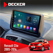 Штатная магнитола Renault Clio 2005-2014 Decker D9003 6x128, DSP, 4G, 2k